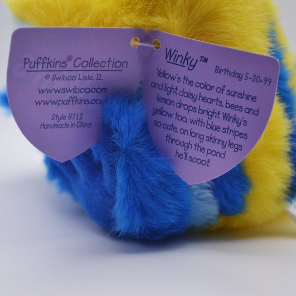 Winky the Frog Puffkins by Swibco Style 6712 Bean Bag Plush - Picture 7 of 8